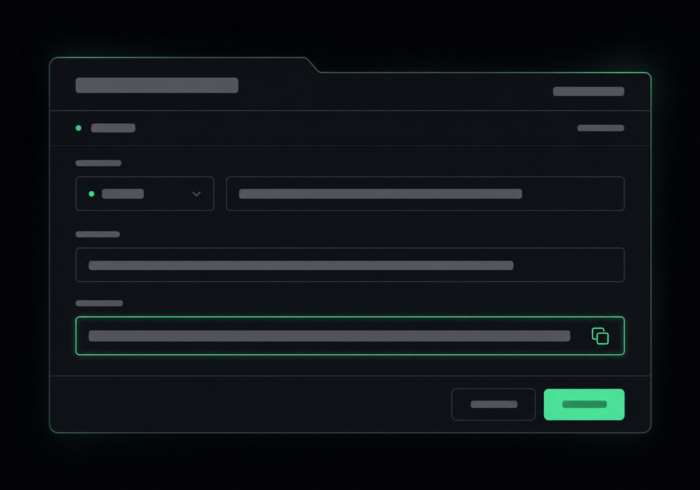 A registrar DNS settings panel with a CNAME record being added, host and value fields highlighted