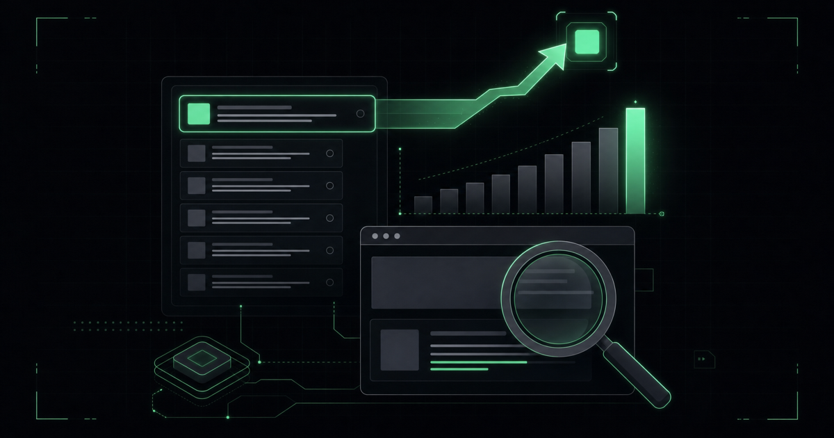 Naymo SEO audit dashboard showing a health score, Core Web Vitals, and keyword rank tracking over time